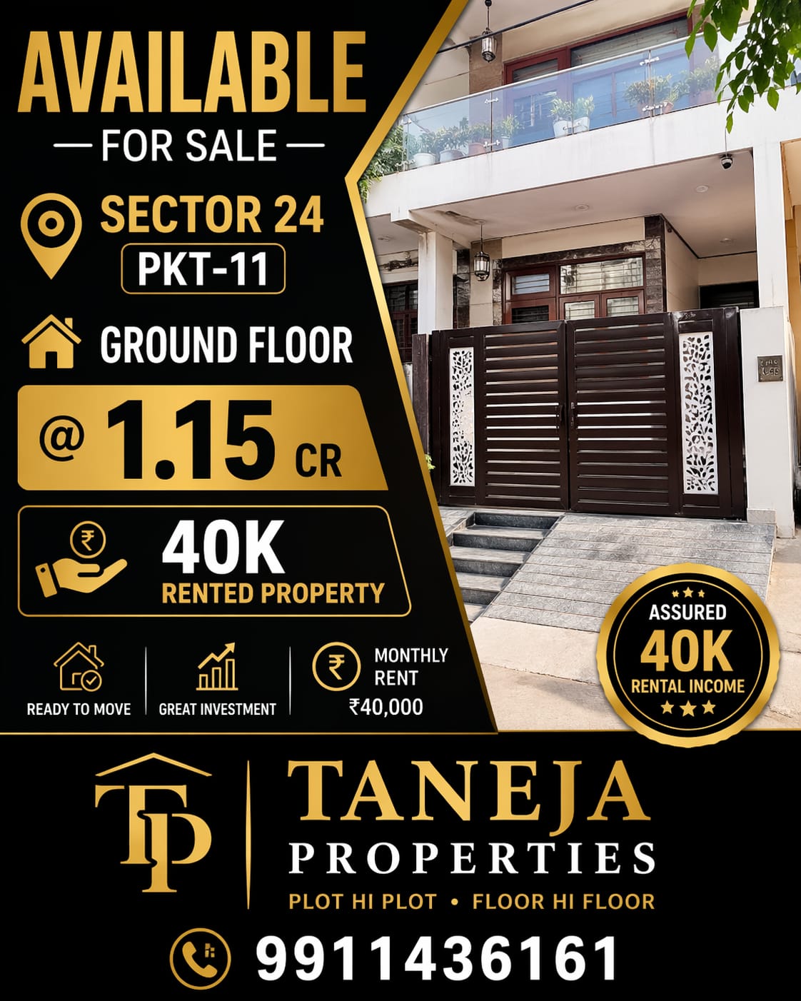 SECTOR-24/POCKET-11 /60MTR GROUND FLOOR/20MTR ROAD