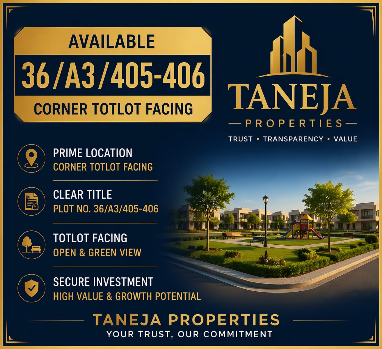 ROHINI SECTOR 36/POCKET A3/405-406/32 MTR CORNER