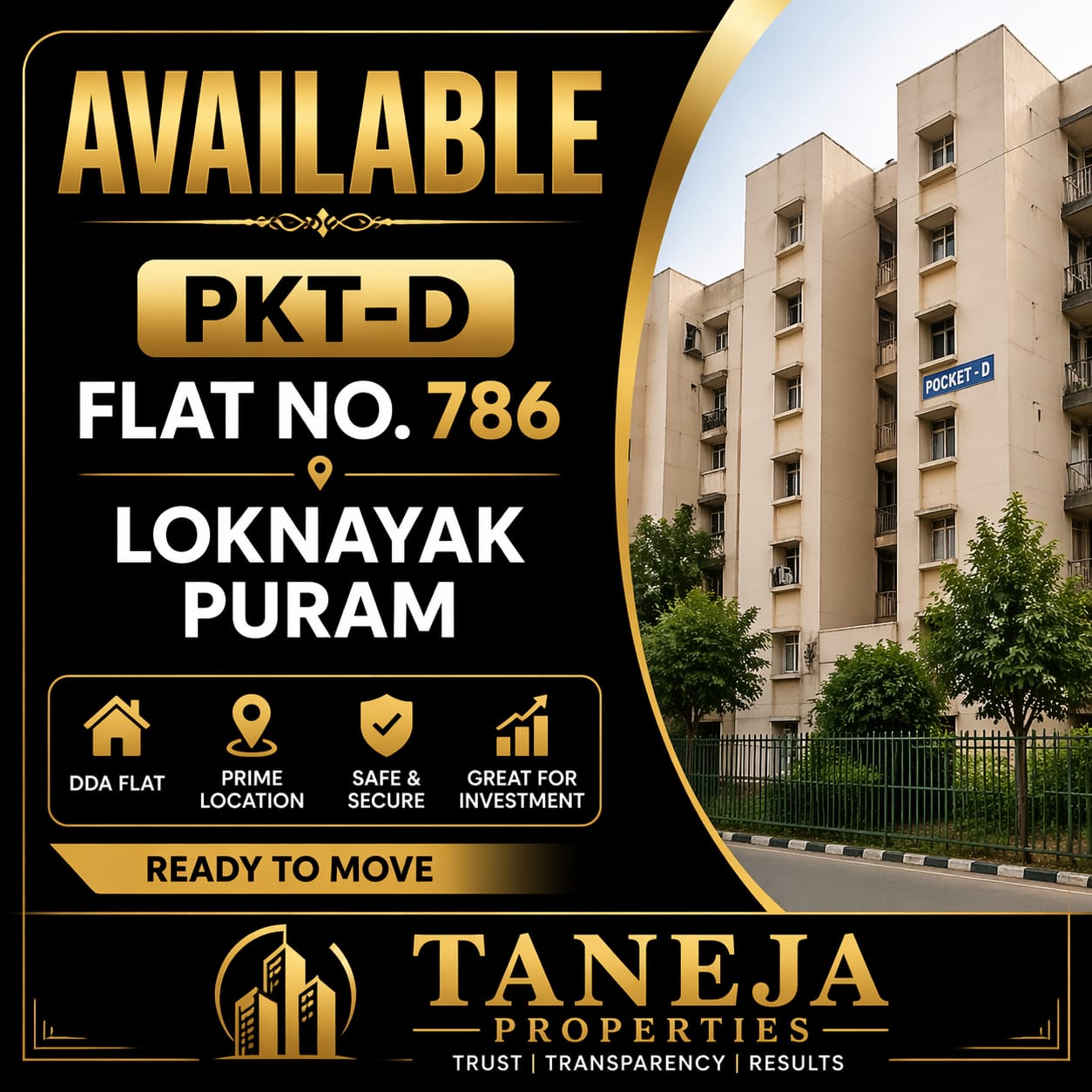 POCKET-D, FLAT NO-786, FIRST FLOOR LOKNAYAK PURAM