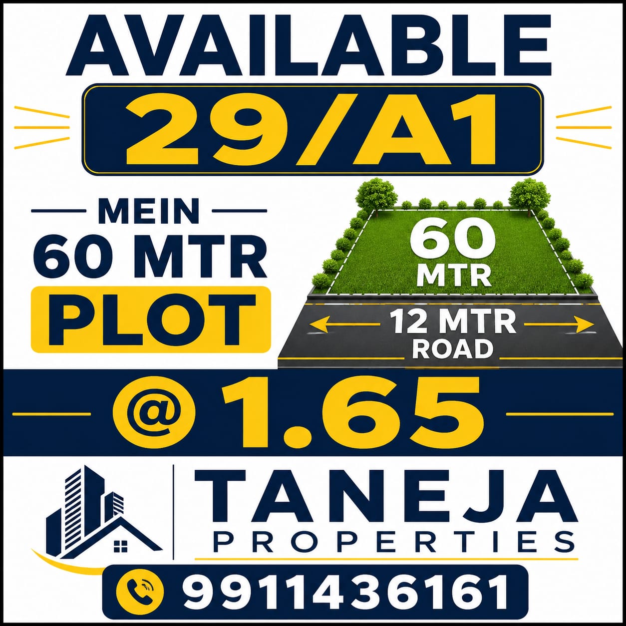60MTR PLOT IN ROHINI SECTOR 29 A1