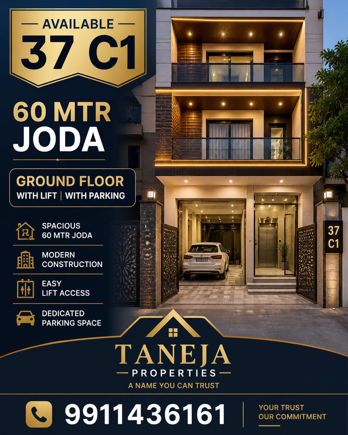60MTR JODA GROUND FLOOR IN ROHINI SECTOR 37 C1